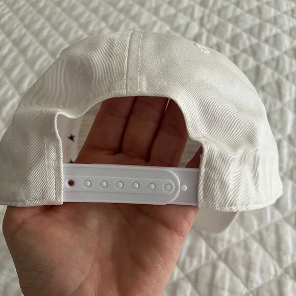 Golden Goose White Cream Adjustable Baseball Hat Cap With Star NWOT - Picture 10 of 16